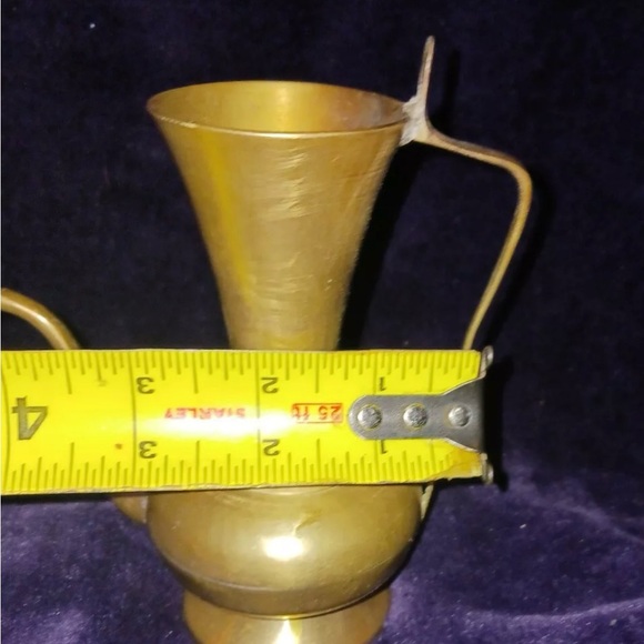 Miniature Antique Brass Ewer Water Pitcher Period Piece Genie Spout - Picture 7 of 10
